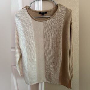 Briggs New York Women's Beige and Cream Knit Sweater